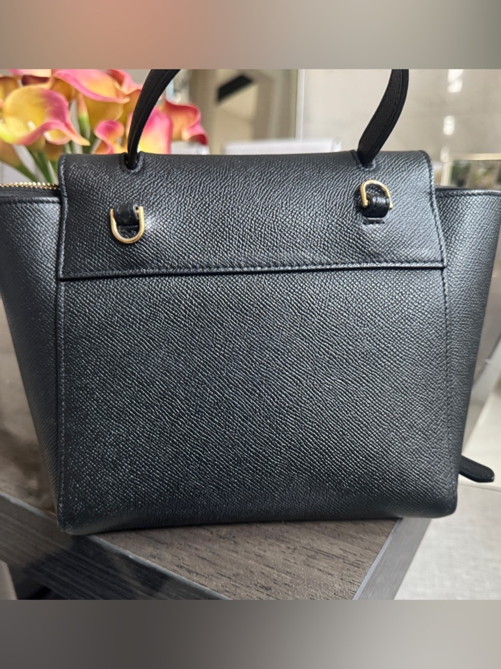 Celine Black Leather Nano Belt Bag with Gold Hardware - Picture 3 of 11